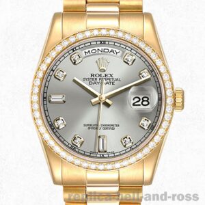 Rolex Replica Day-Date m118348-0077 36mm Men's Diamond Bezel